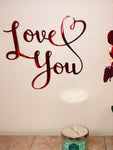 Love You wall Sign - Metal Wall Decor