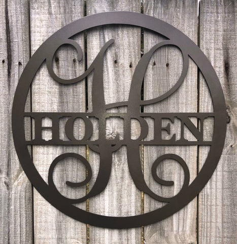 Custom Metal Signs | Monogram Wall Decor | Metal Wall Art