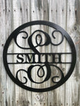 Custom Metal Signs | Monogram Wall Decor | Metal Wall Art