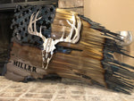 Tattered American Flag - Deer Skull Edition