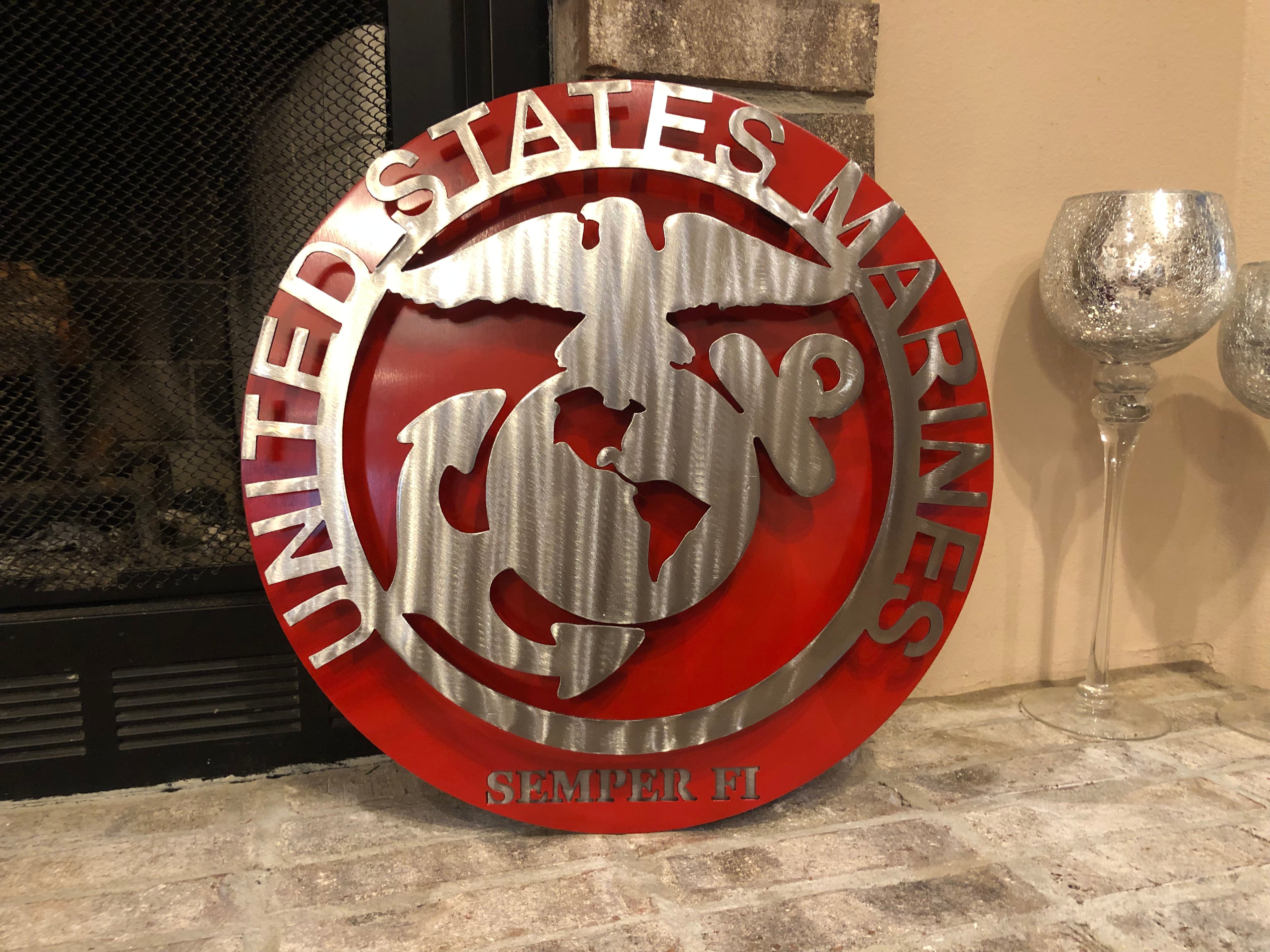 USMC | Marine Corps Logo | Metal Art | Military – Mind Bending