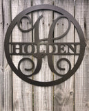 Custom Metal Signs | Monogram Wall Decor | Metal Wall Art