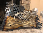 Tattered American Flag - Detroit Red Wings Edition
