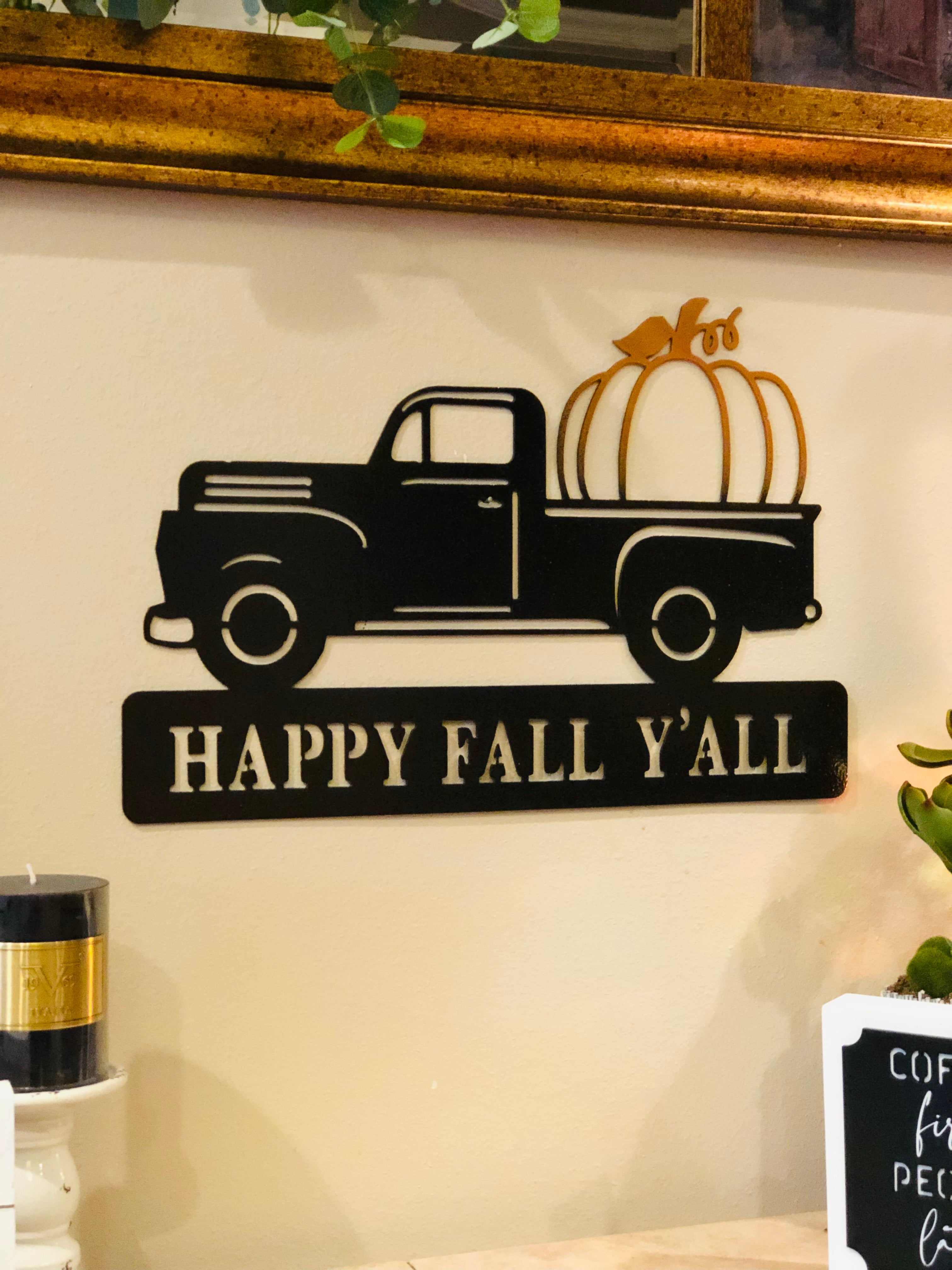 Happy Fall Y'all Pumpkin Truck 🎃 – Mind Bending Metal Art