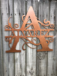 Custom Metal Signs | Monogram Wall Decor | Metal Wall Art