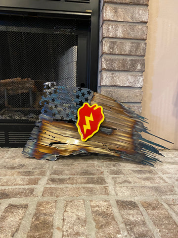 Tattered American Flag - 25th Infantry Division