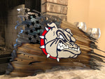 Tattered American Flag - Gonzaga Bulldogs Logo