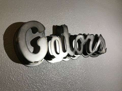 3D Florida Gators Logo Metal Wall Decor
